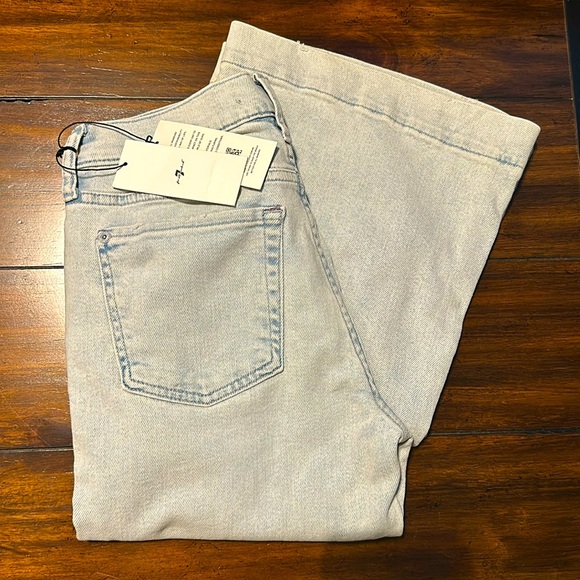 NEW-7 for all mankind Tailorless DOJO . LUXE VINTAGE-Flare Jeans . Size 28 - Picture 1 of 12